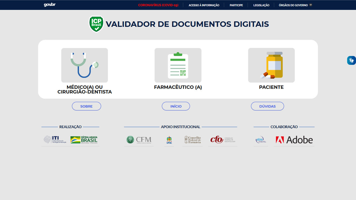 Validador de Documentos Digitais completa 1 ano — Instituto Nacional de ...