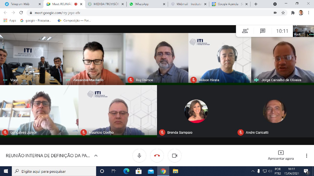 VIDEOCONFERÊNCIA PONTO DE CONTROLE CG-ICP-BR 15/04/2021 10:00hs