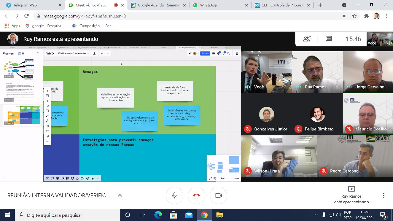 REUNIÃO INTERNA VALIDADOR/VERIFICADOR 19/04/2021 15:00hs