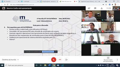 1º VIDEOCONFERÊNCIA INTERNA DO GTT AR ELETRÔNICA 06/05/2021 09:30hs