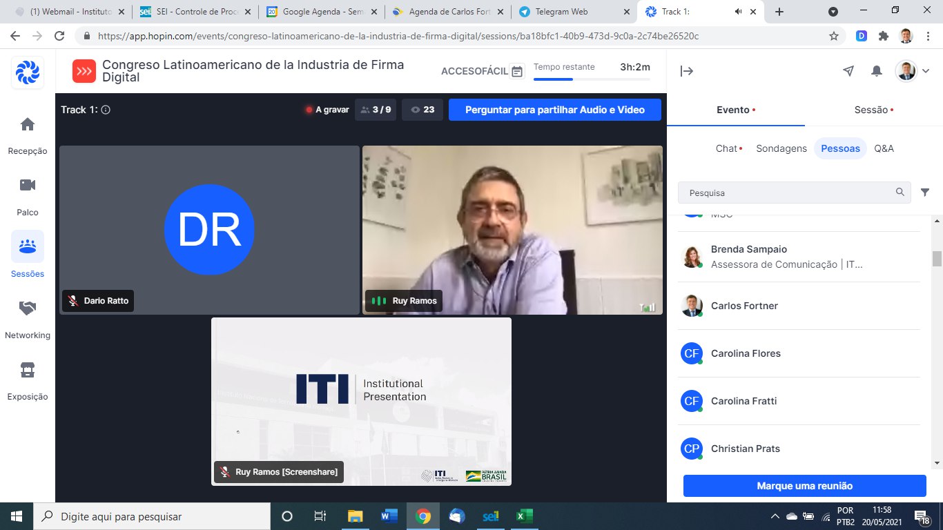 CONGRESO LATINOAMERICANO DE LA INDUSTRIA DE FIRMA DIGITAL 20/05/2021 11:00hs