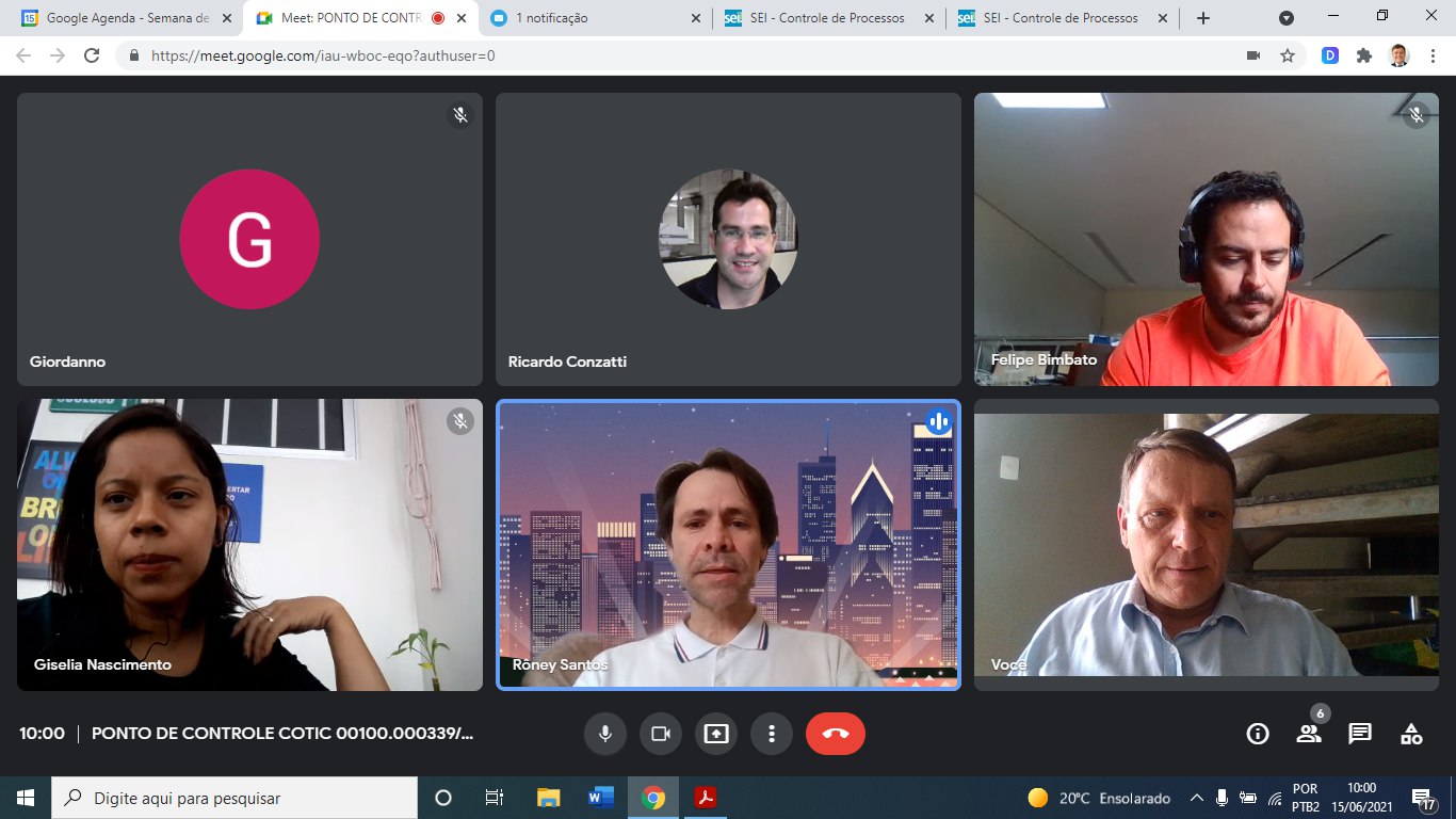 PONTO DE CONTROLE COTIC 00100.000339/2021-11 15/06/2021 10:00hs