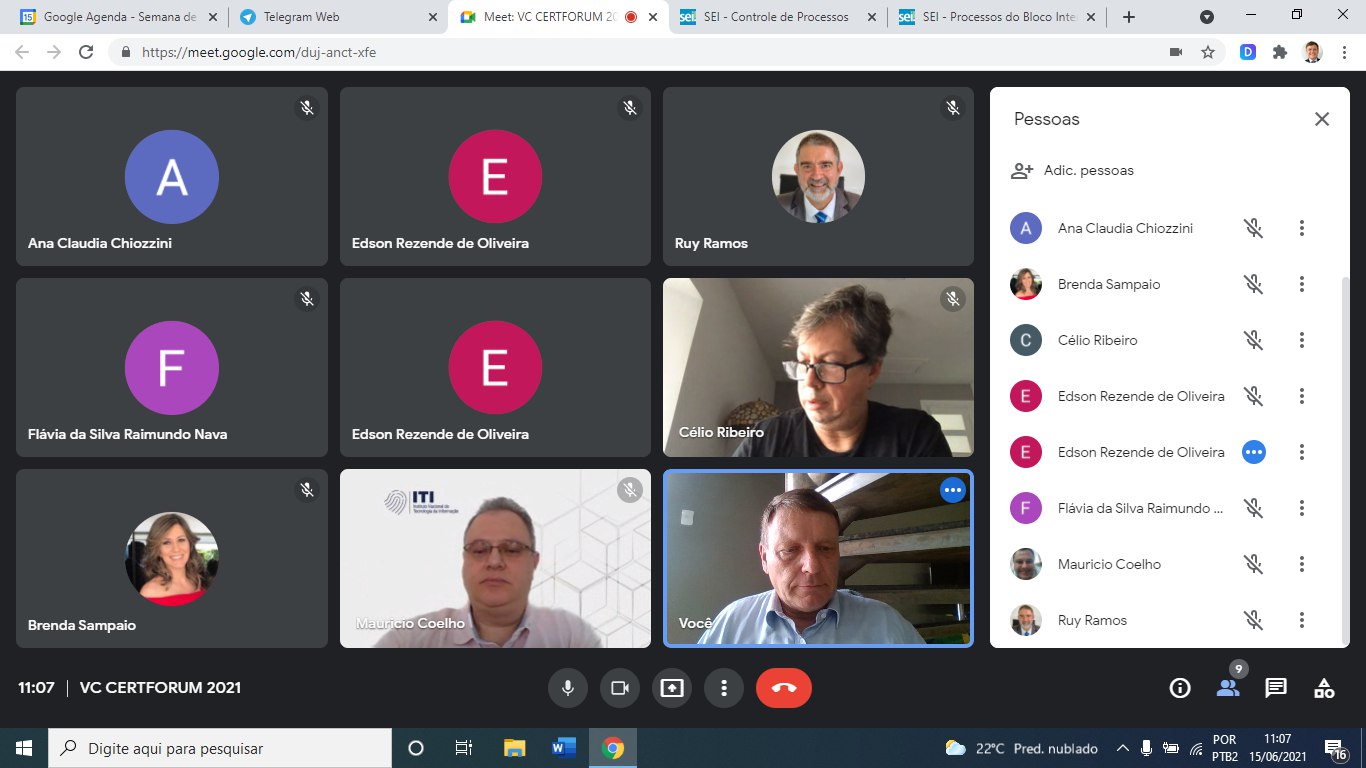 VIDEOCONFERÊNCIA CERTFORUM 2021 15/06/2021 11:00hs