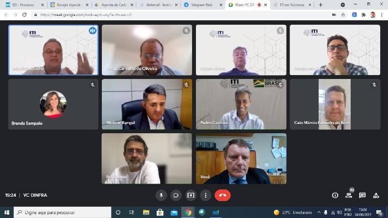 VIDEOCONFERÊNCIA DINFRA/ITI 24/06/2021 15:00hs