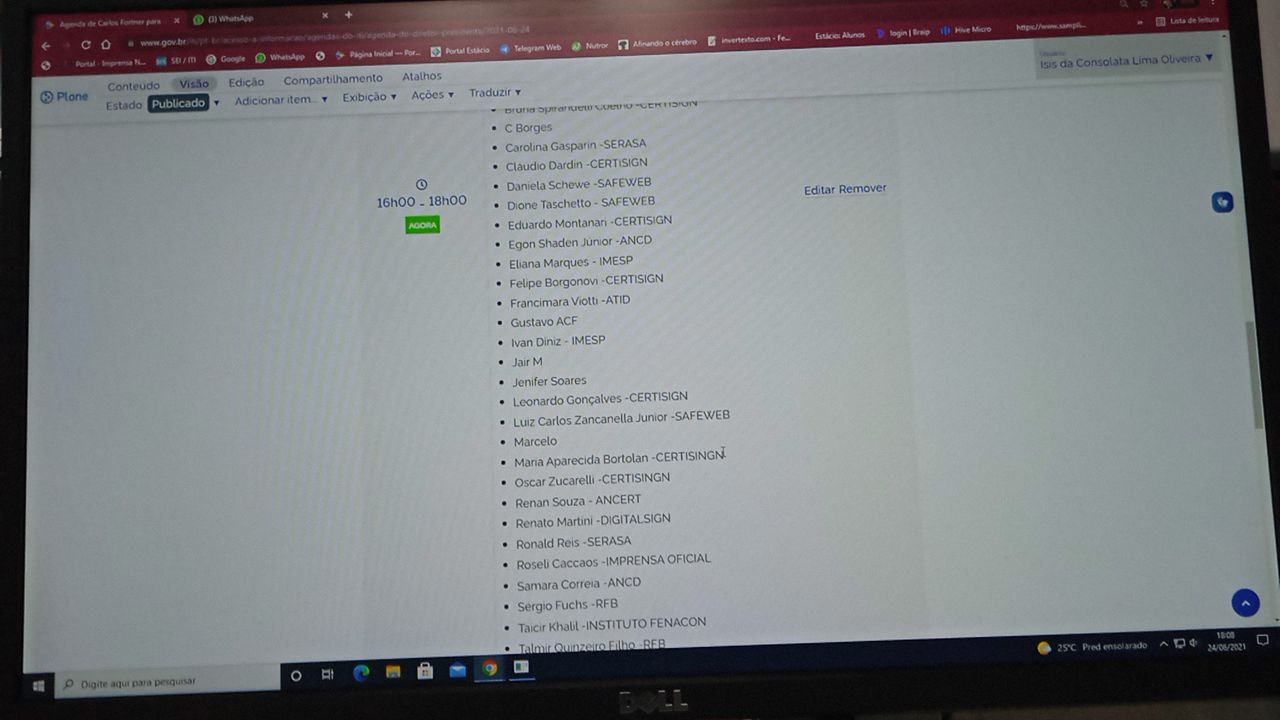 DISCUSSÃO SOBRE RELATÓRIO PARCIAL DO GTT AR-e. 24/06/2021 16:00hs