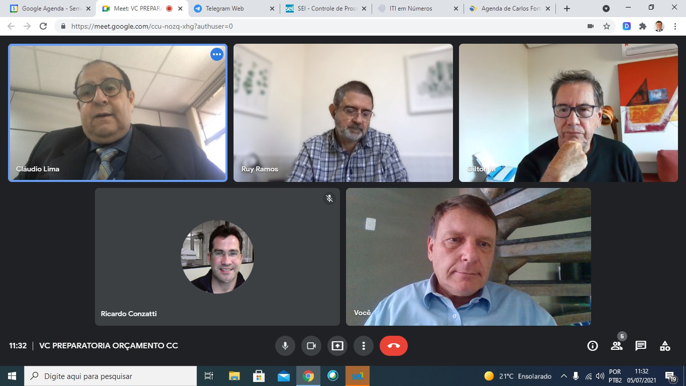 VIDEOCONFERÊNCIA PREPARATÓRIA ORÇAMENTO CC 05/07/2021 11:00hs