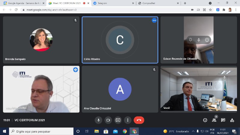 VIDEOCONFERÊNCIA CERTFORUM 2021 06/07/2021 10:00hs