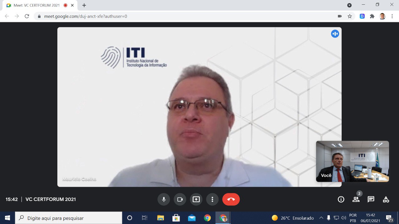 VIDEOCONFERÊNCIA DINFRA/ITI  06/07/2021 15:00hs