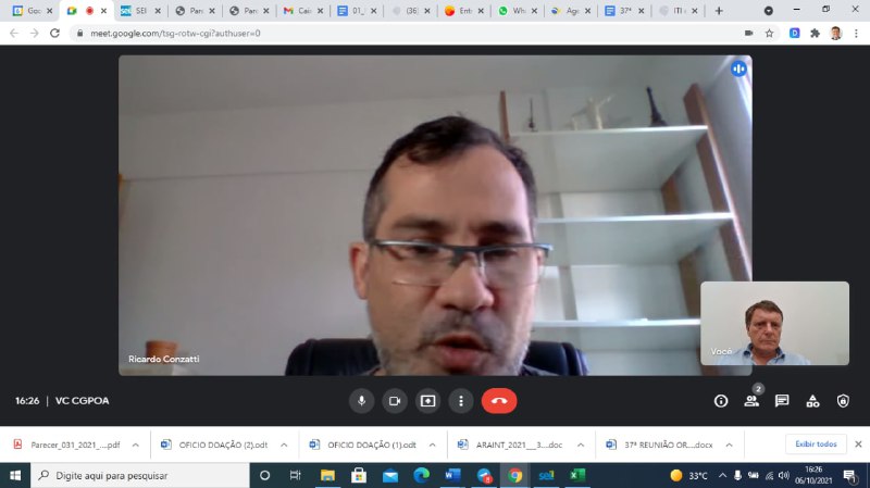 VIDEOCONFERÊNCIA CPGOA/ITI 06/10/2021 16:30hs