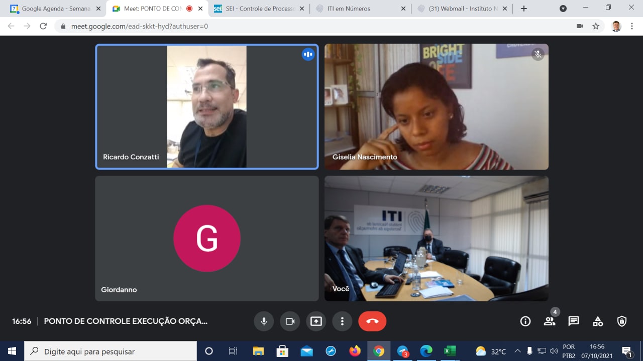 PONTO DE CONTROLE EXECUÇÃO ORÇAMENTÁRIA 07/10/21 16hs