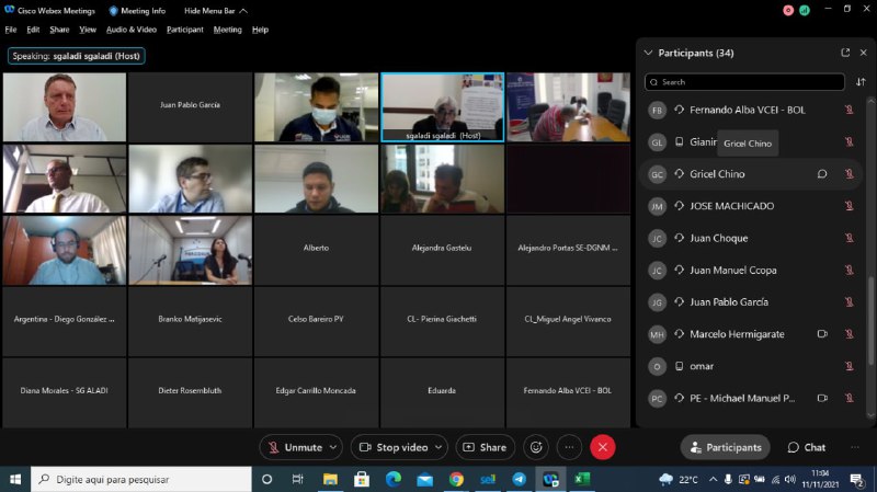 VIDEOCONFERÊNCIA ALADI 11/11/2021 11:00hs