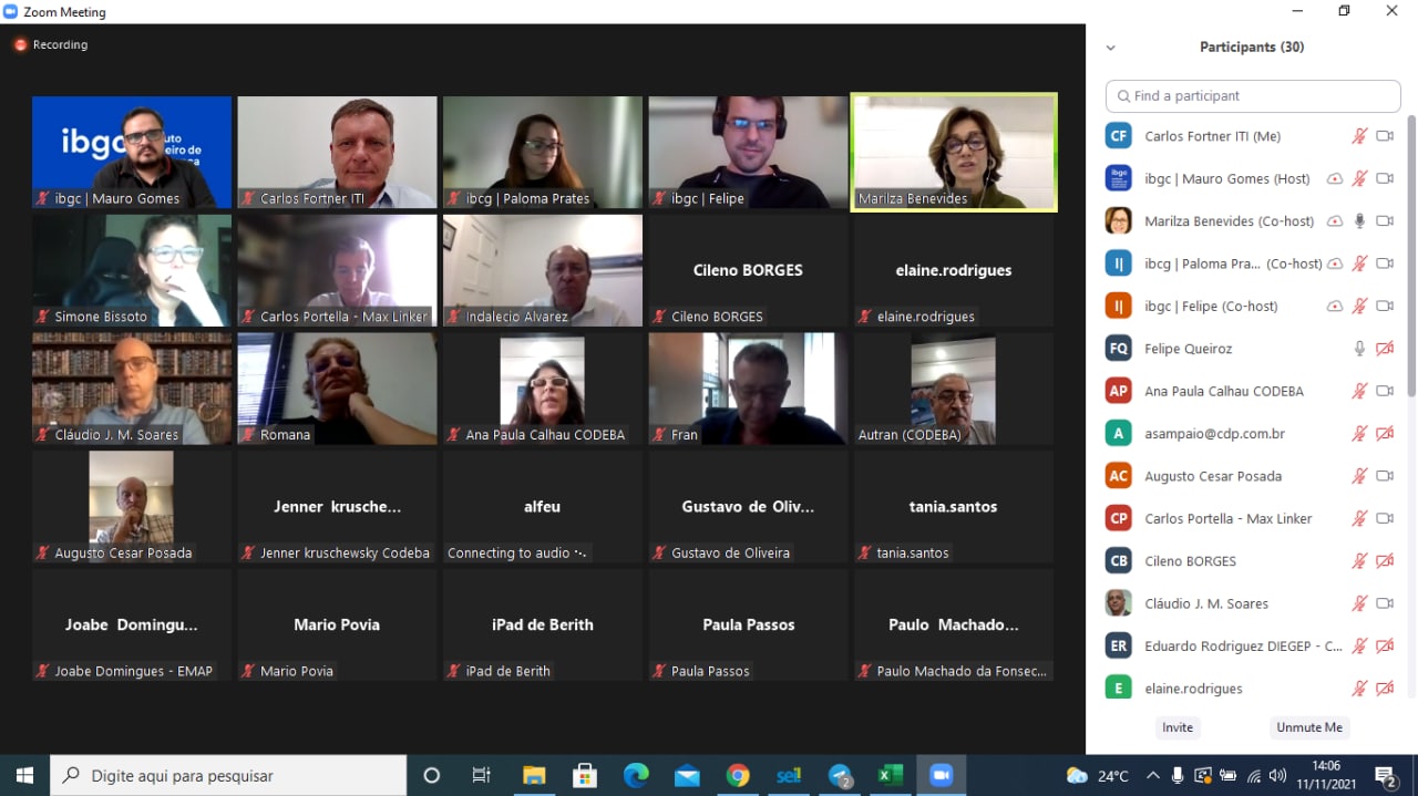 CURSO IN COMPANY IBGC RISCOS E COMPLIANCE 11/11/2021 14hs