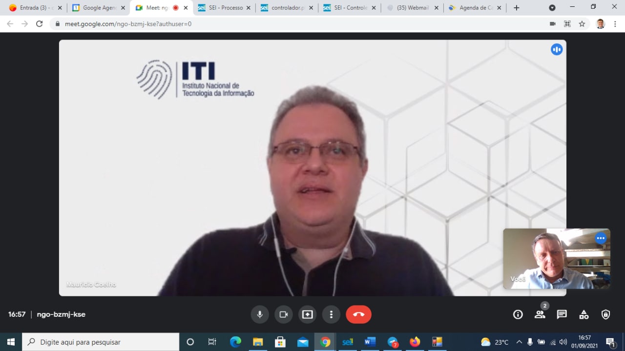 VIDEOCONFERÊNCIA INTERNA DINFRA 01)09)2021 17:00hs