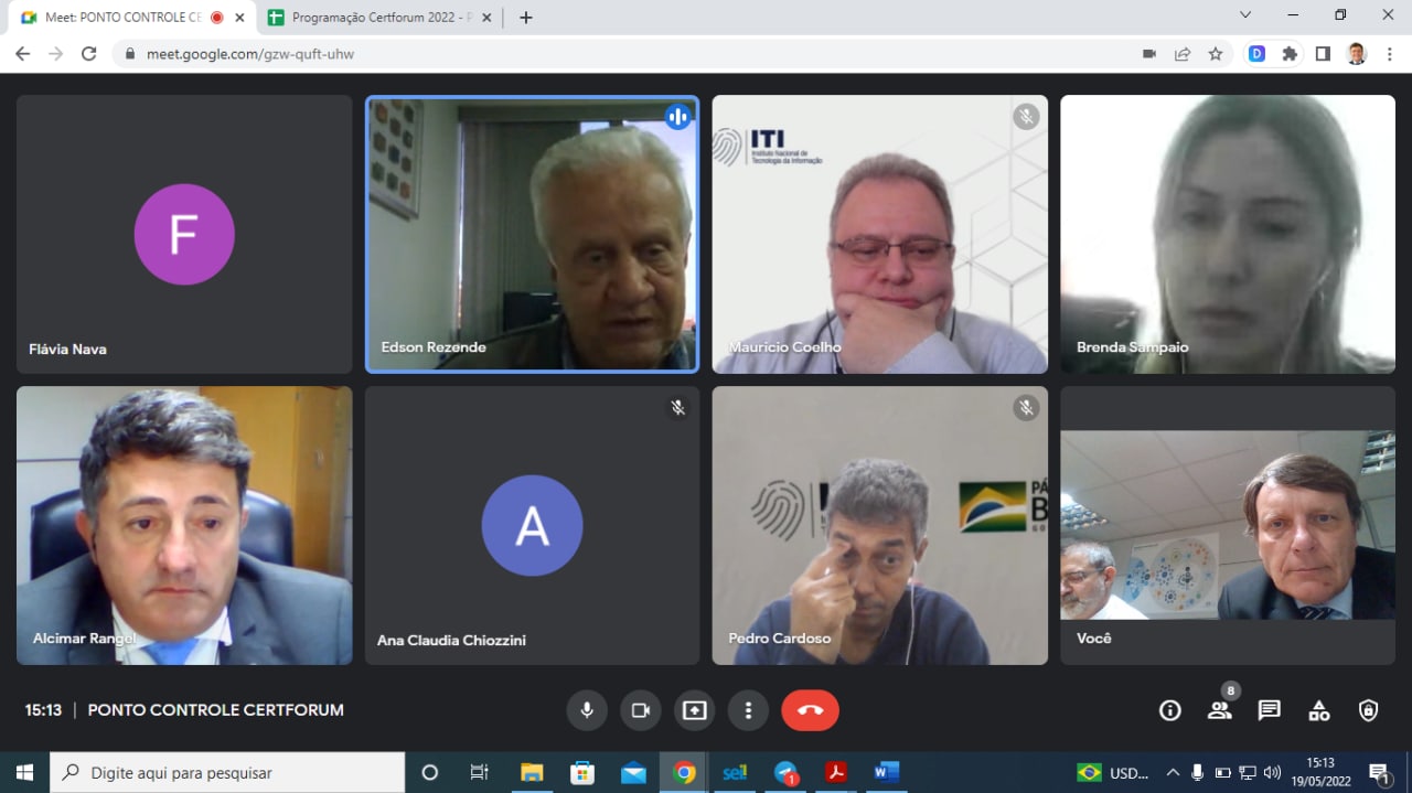 PONTO DE CONTROLE CERTFORUM 19/05/2022 15hs