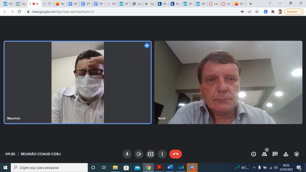 VIDEOCONFERÊNCIA COAUD CDRJ 22/03/22 09hs