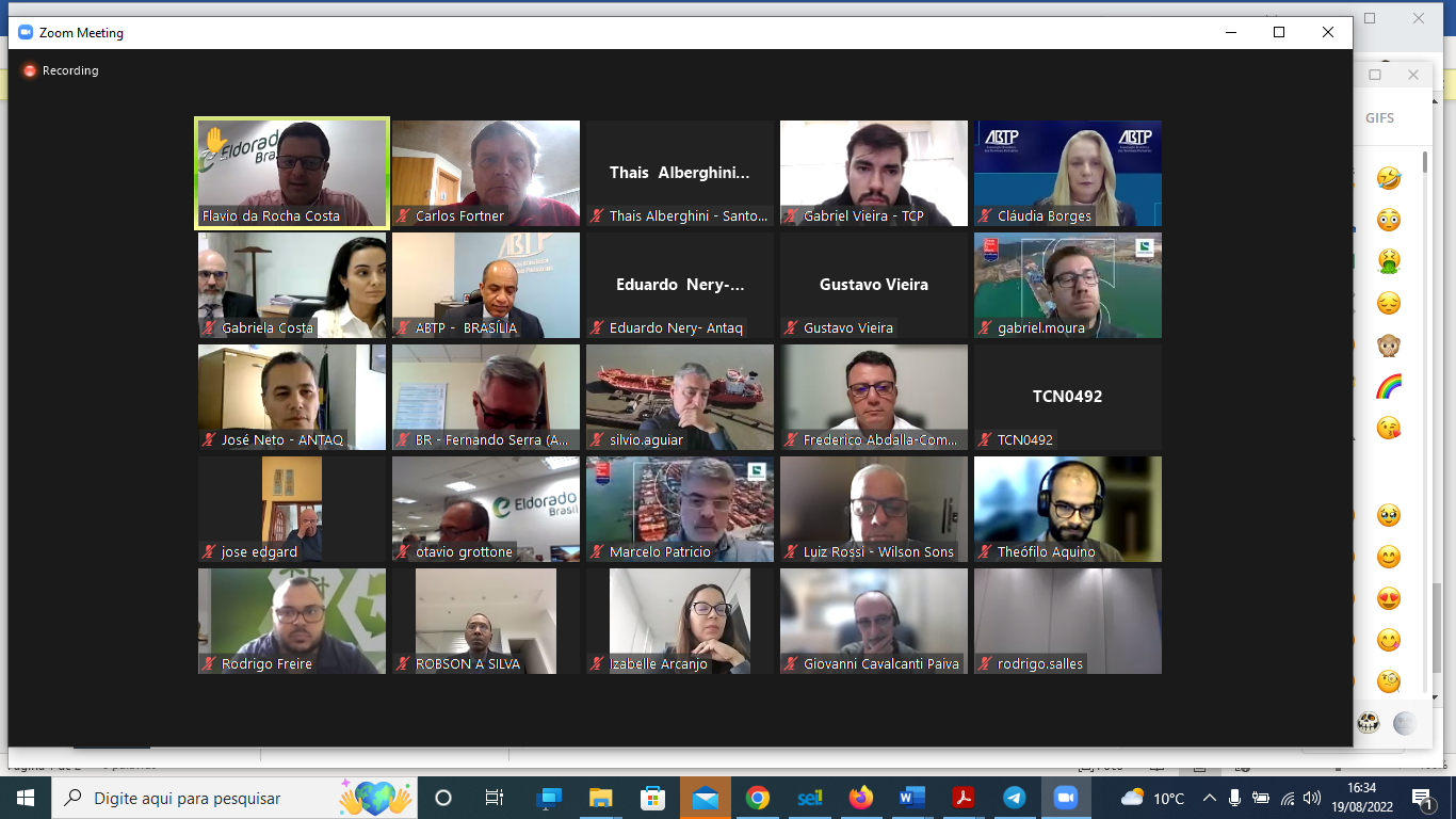 MOVIMENTAÇÃO PORTUÁRIA 1º SEM 22 - ABTP 19-08 15h