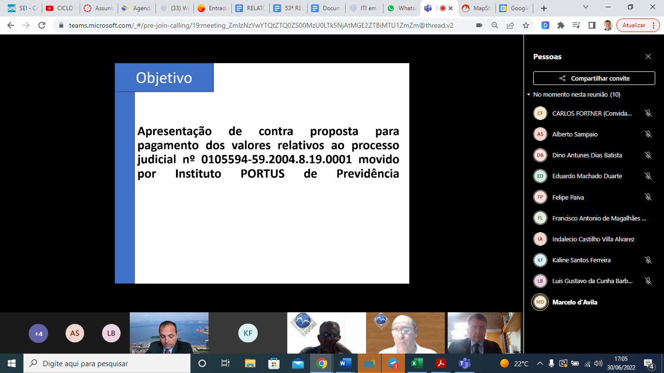 CDRJ e PORTUS CGU - CÂMARA DE MEDIAÇÃO E DE CONCILIAÇÃO DA ADMINISTRAÇÃO PUBLICA FEDERAL. 30/06/2022 17h