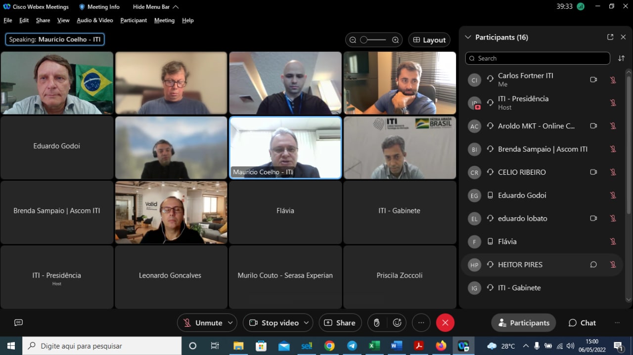 VIDEOCONFERÊNCIA DE BRIEFING CL22 06/05/2022 14:30hs
