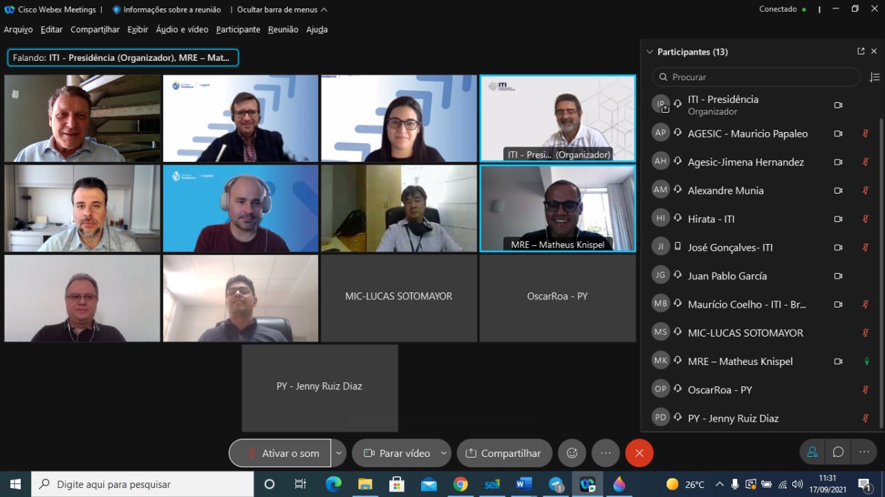 VIDEOCONFERENCIA TALLER TÉCNICO FIRMA DIGITAL MERCOSUR. 17-09-21 10:00h