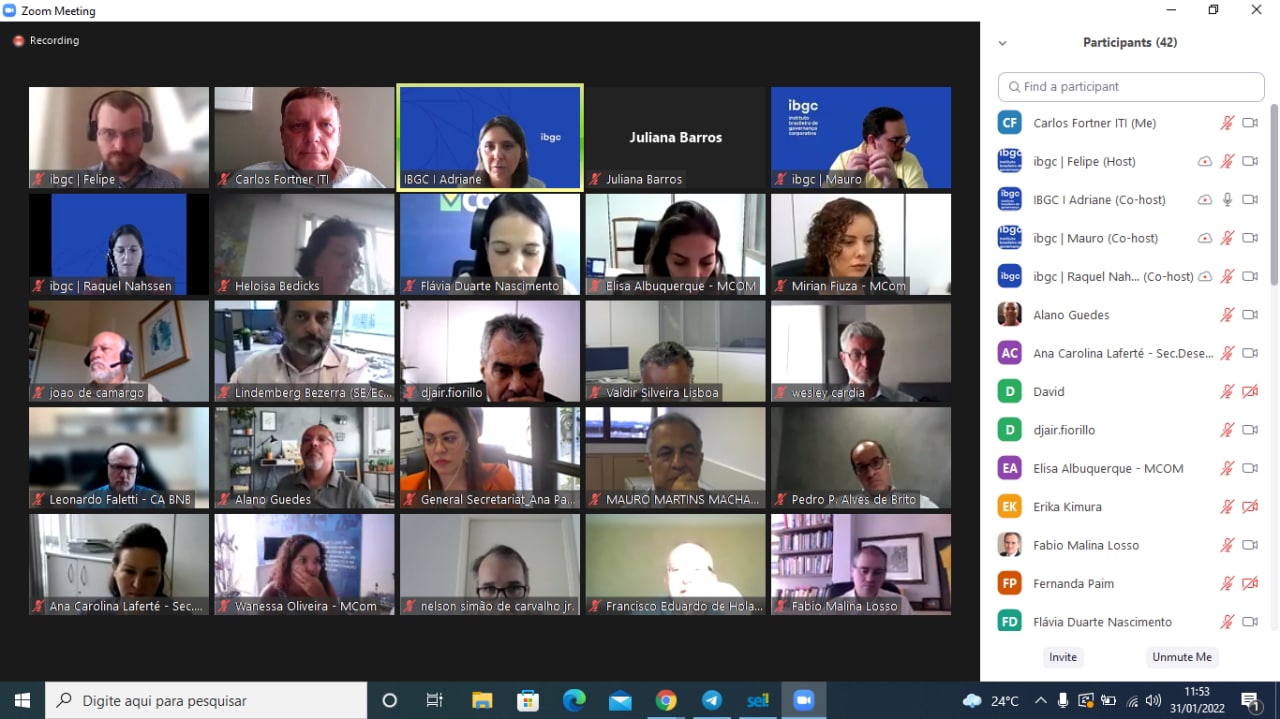 CURSO CONSELHEIRO DE ADM- MINISTÉRIO DAS COMUNICAÇÕES E MINISTÉRIO DA ECONOMIA. 31-01 10:00