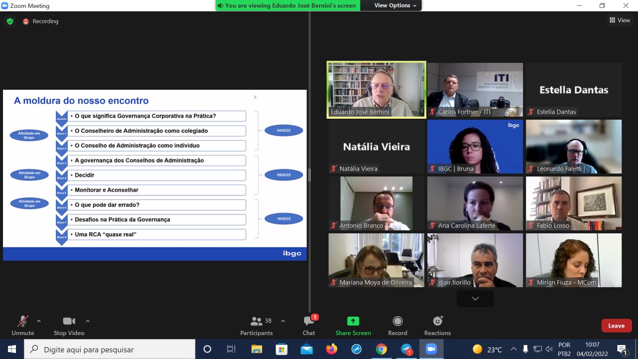 CURSO CONSELHEIRO DE ADM- MINISTÉRIO DAS COMUNICAÇÕES E MINISTÉRIO DA ECONOMIA. 04/02/2022 10hs