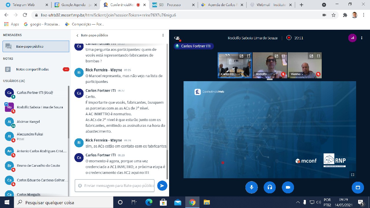 INMETRO RR UFSC ABIMAQ 14-05-2021 09:00hs.