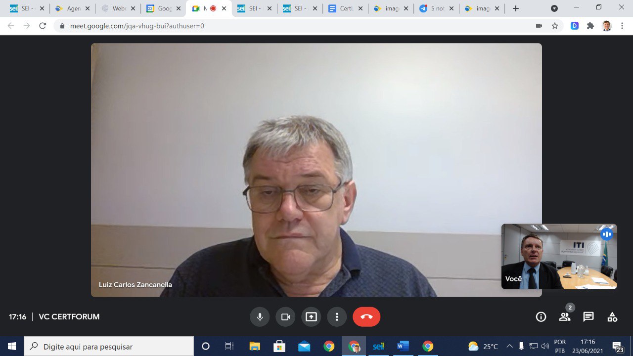 VIDEOCONFERÊNCIA CERTFORUM 2021  23/06/15:30hs