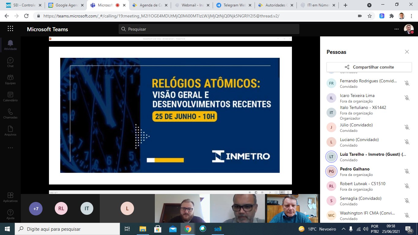 Webinar de Relógios Atômicos 25-06-2021 10:00hs.