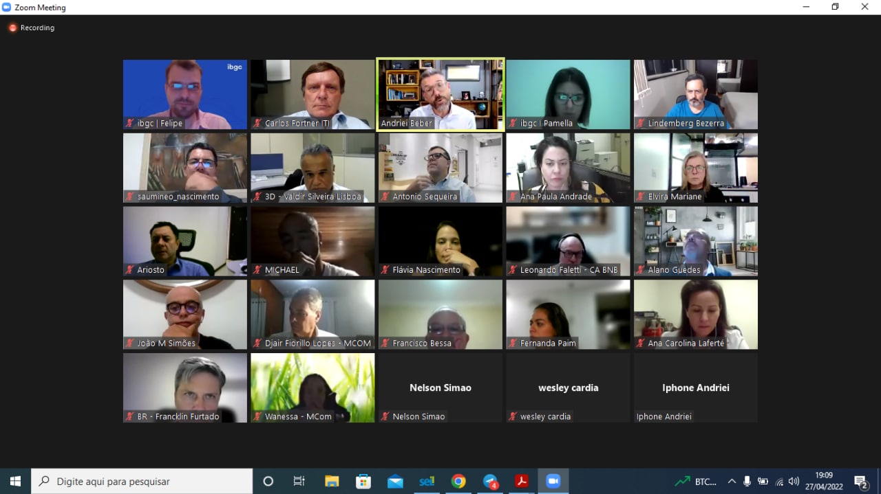 CURSO CONSELHEIRO DE ADM- MINISTÉRIO DAS COMUNICAÇÕES E MINISTÉRIO DA ECONOMIA 27/04/2022 19:00hs