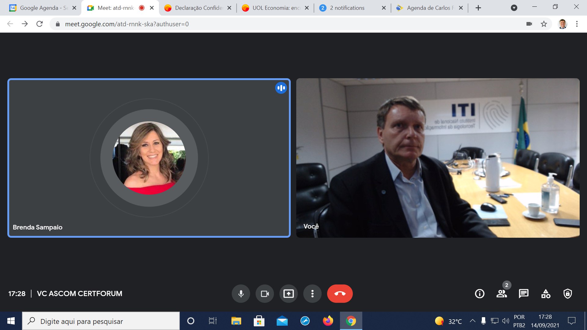 VIDEOCONFERÊNCIA ASCOM-CERTFORUM 14/09/021 17:15hs