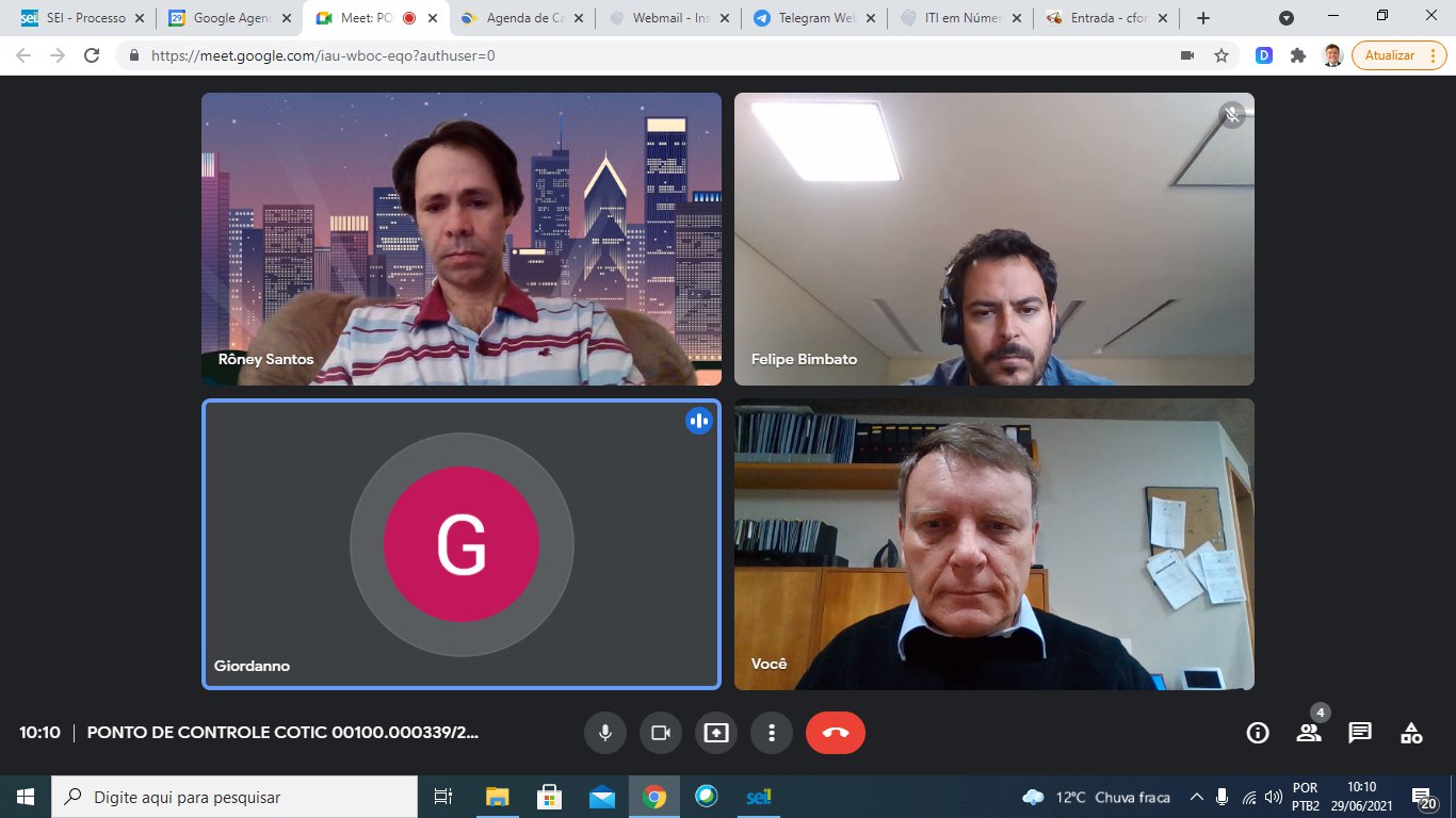 PONTO DE CONTROLE COTIC 00100.000339/2021-11 29-06-2021 10:00hs.