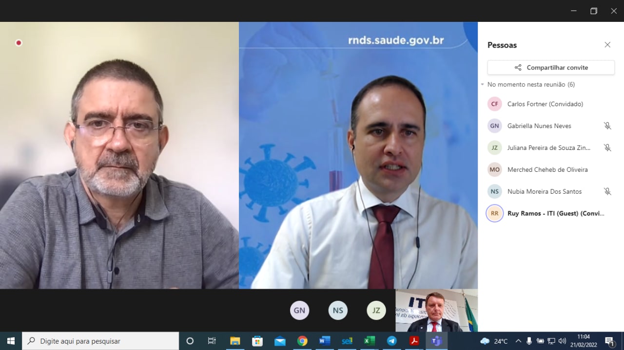 REUNIÃO DATASUS E SERPRO 21/02/2022 11hs