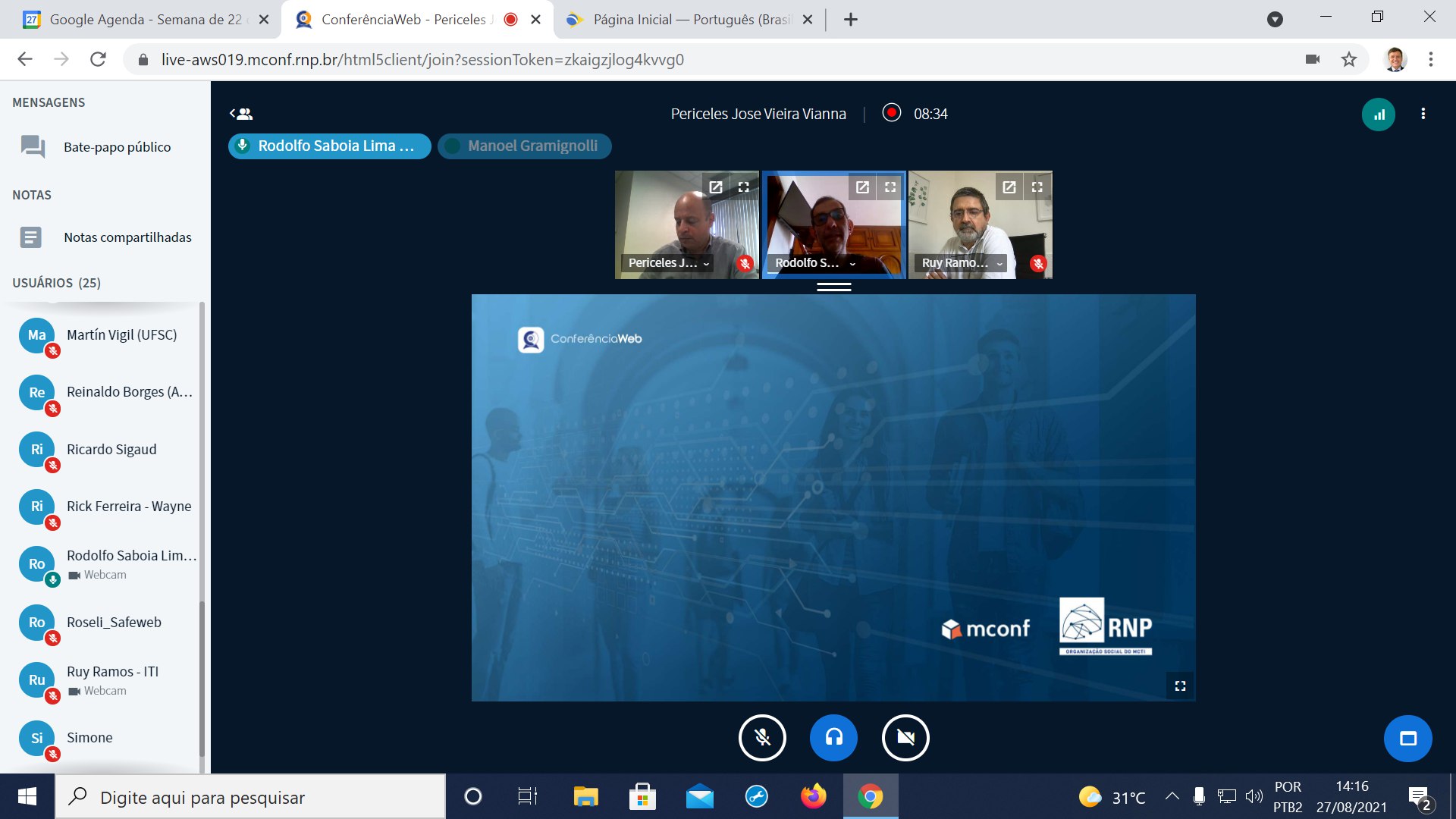 REUNIÃO VC INMETRO 27-08-2021 14:00hs.