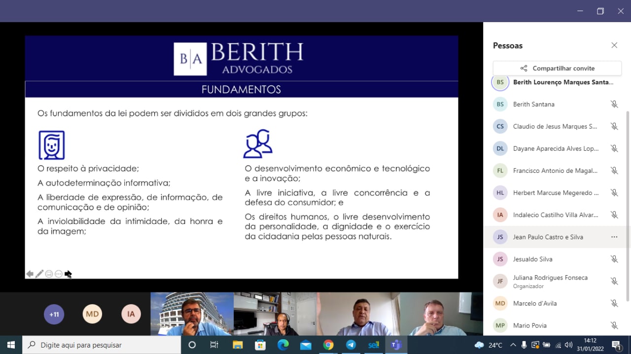 APRESENTAÇÃO LGPD CDRJ. 31-01-2022 14:00