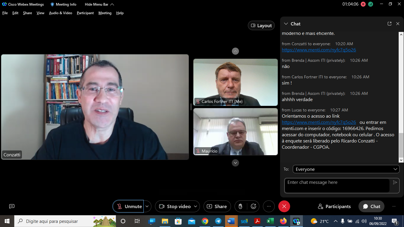 VIDEOCONFERÊNCIA PLANEJAMENTO ESTRATÉGICO 06/09/2022 10h