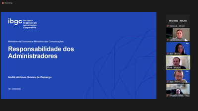 CURSO CONSELHEIRO DE ADM- MINISTÉRIO DAS COMUNICAÇÕES E MINISTÉRIO DA ECONOMIA. 18/02/2022 10hs.