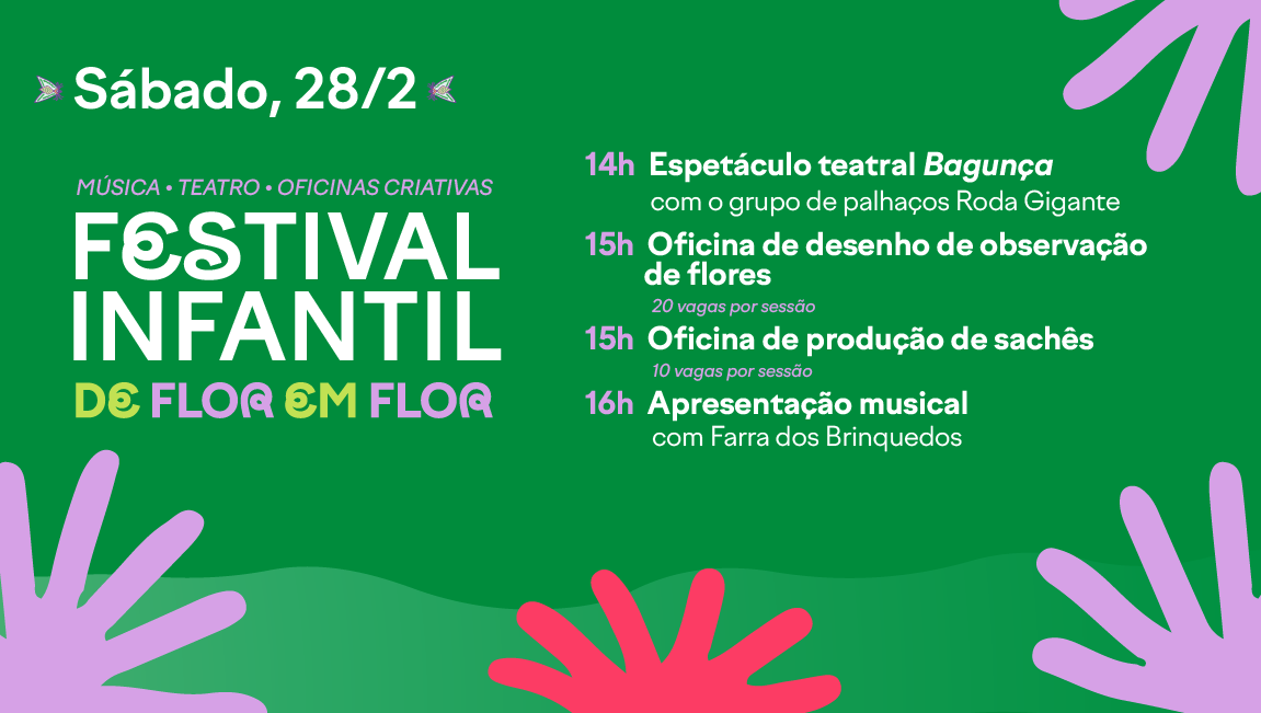 Botanical Garden Museum holds 2nd edition of De Flor em Flor children's festival with free programming