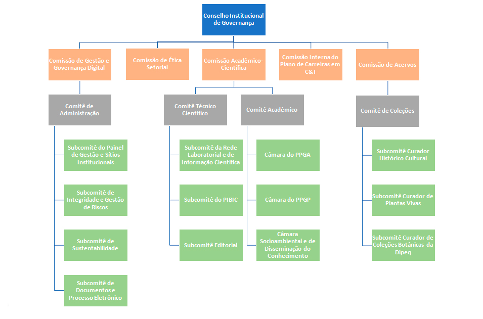 Organograma dos colegiados JBRJ