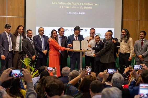 foto assinatura acordo Horto