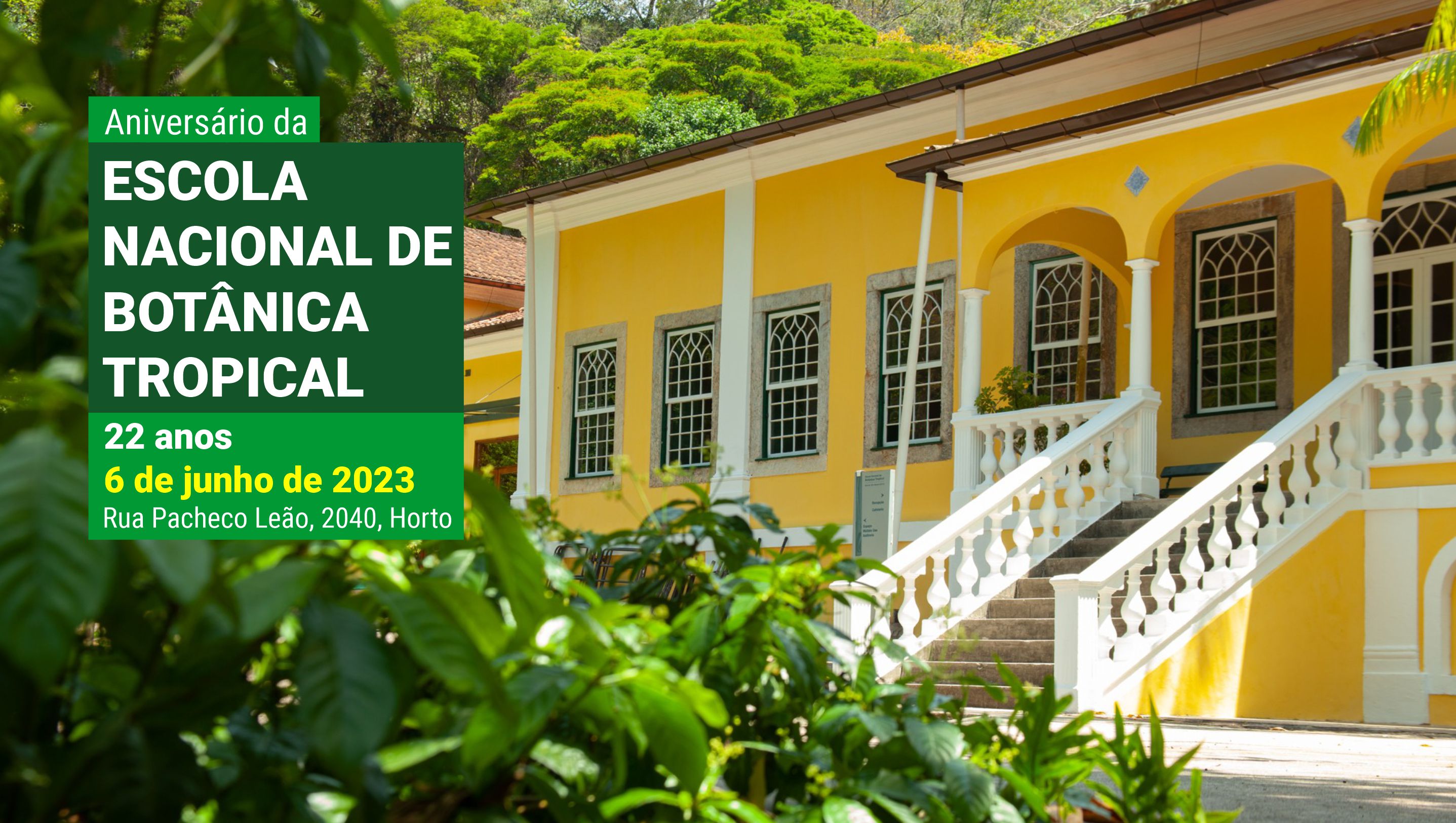 Escola Nacional de Botânica Tropical completa 22 anos e promove programação especial gratuita com visita guiada ao Solar da Imperatriz