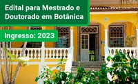 Lançado edital para mestrado e doutorado 2023 em Botânica no Jardim Botânico do Rio de Janeiro