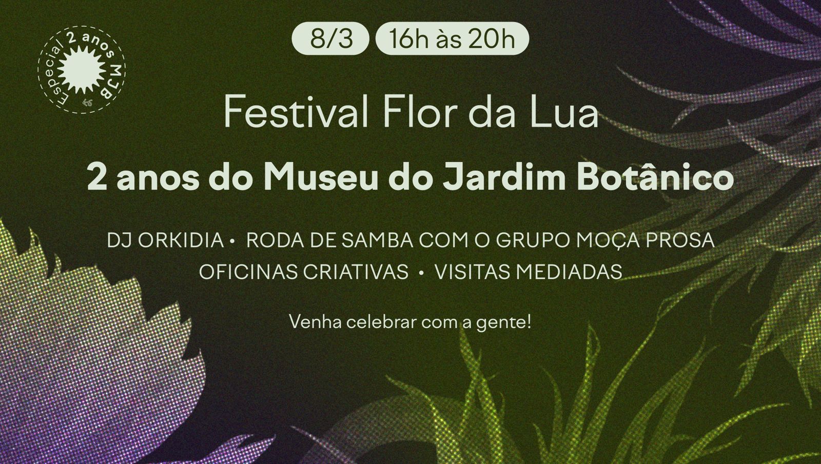 No Dia Internacional da Mulher, Museu do Jardim Botânico celebra dois anos com Festival Flor da Lua