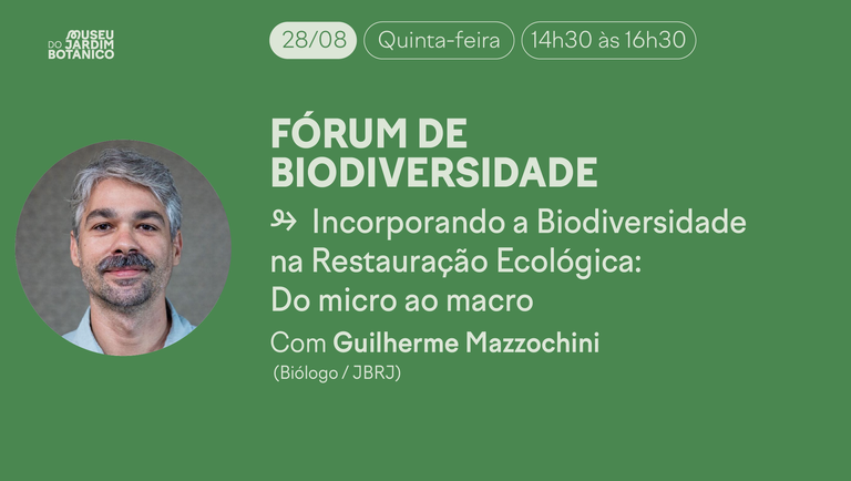 banner forum da biodiversidade #13 Guilherme Mazzochini