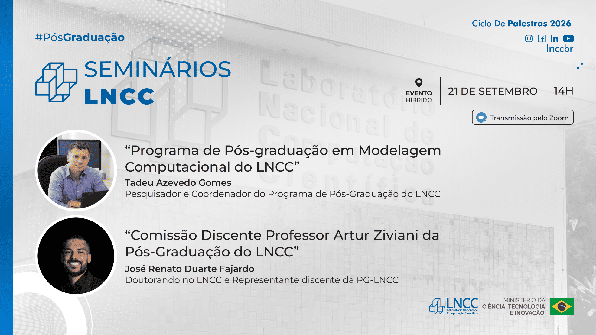 Seminário de boas-vindas recebe novos alunos da Pós-Graduação em Modelagem Computacional do LNCC