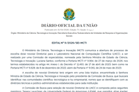 Edital de abertura do processo de escolha de Diretor(a) do LNCC