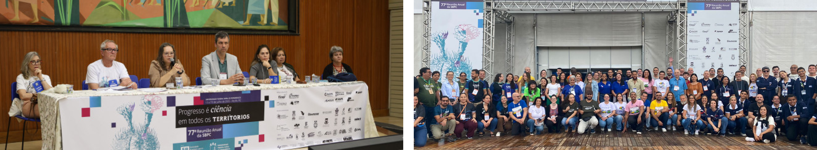 Foto esquerda: Jardel Rodrigues/SBPC. Foto direita: Equipe LNCC