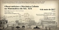 MAST debate Mecânica Celeste na Matemática