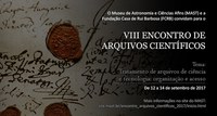 VIII Encontro de Arquivos Científicos