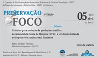 11ª Edição do Preservação em Foco