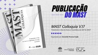Lançado o 17º volume do MAST Colloquia